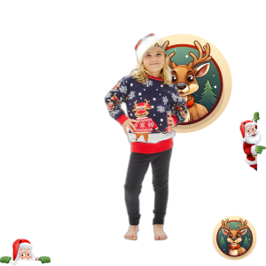 Le pull de cadeaux de Noël apportant – Enfants