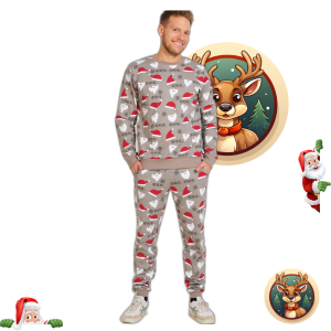 Sweatsuit De Noël Gris – Homme.