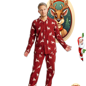 Pyjama De Noël En Flanelle Renne – Homme.