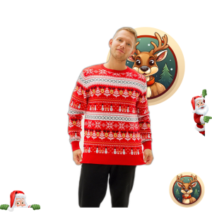 Le pull de rétablissement Rouge – Homme.