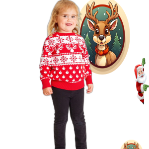 Le Pull De Noël Classique Rouge – Enfants.