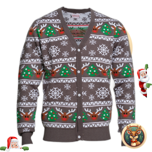 Le Cardigan De Noël Joyeux Gris