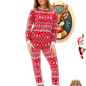 The Peaceful Pyjama De Noël Bordeaux – Femme.