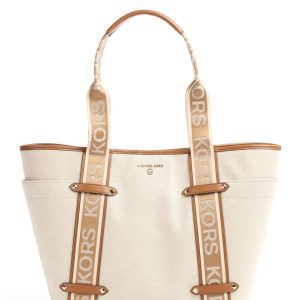 Cabas toile Maeve Michael Kors Beige et Camel