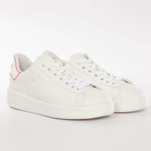 Baskets femme blanche et rose Guess