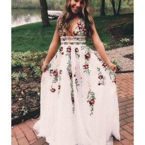 Robe Fleurie Cérémonie Dos Ouvert