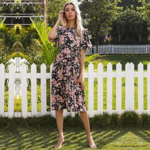 Robe Bohème Fleurie Midi