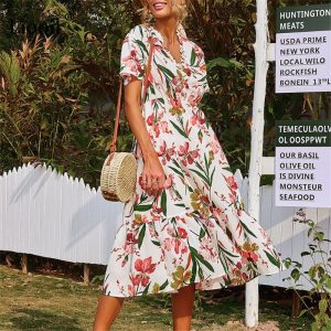 Robe Blanche Fleurie