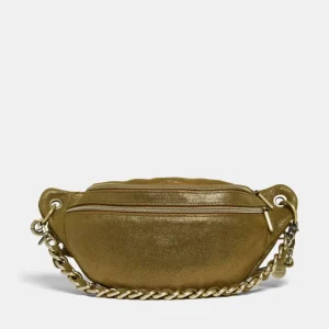 Sac banane Petra Mila Louise cuir paillettes kiwi