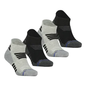 4-pack: Tempo | Men's Low Cut Socks - Black/Charcoal & Grey/Black